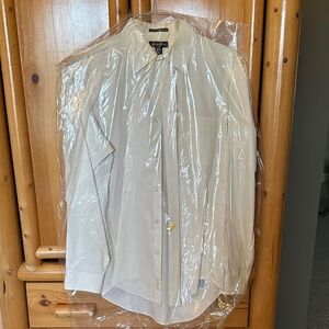 Lands' End Men's Cream Dress Shirt
